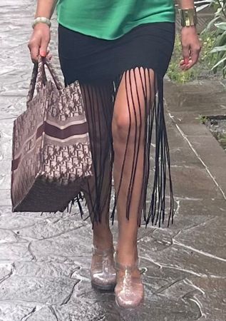 Sexy gonna con strisce di cottone- vita alta-tg M/L