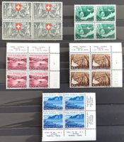 1953 Pro Patria Viererblock  Satz ** Seen und Wasserläufe