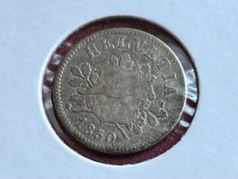 Schweiz 10 Rappen 1850  B in Münzrähmchen