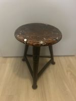 Sgabello in legno e metallo, vintage, usato