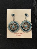 Indian Zuni Handmade Earings Turquoise