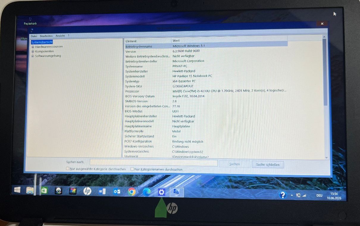Hewlett Packard Notebooks: HP Pavilion 15 Notebook – Gebraucht aus Geuensee von Marras 6
