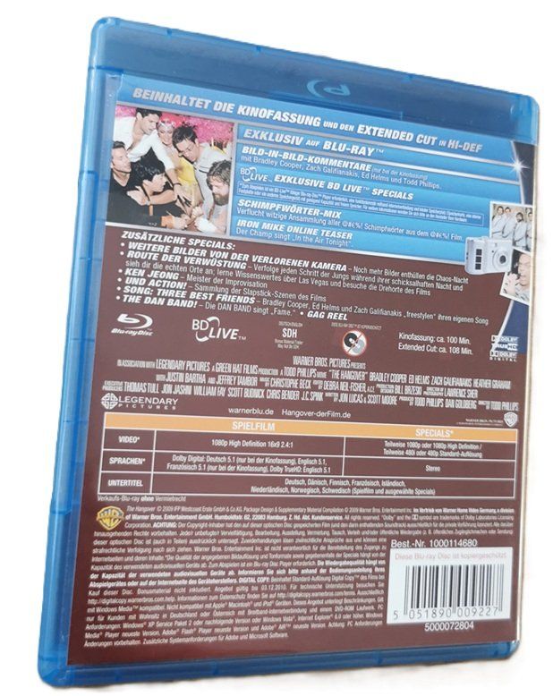Tutti i DVDs: HANGOVER extended cut  (Blu-Ray) – Usato da Wilen b. Wollerau venduto da morethanmusic 1