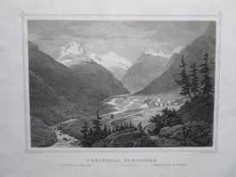 RHEINWALDGLETSCHER  STAHLSTICH