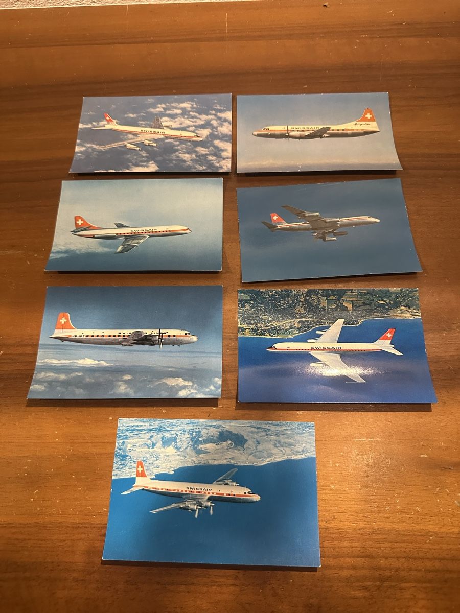 Cartoline postali: Swissair Postkarten  – Usato da Villmergen venduto da Bezdupe