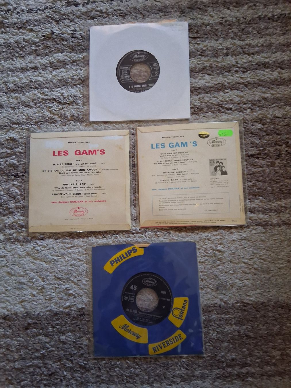 Dischi in vinile: Lot de 4 disques 45 tours Les Gam's – Usato da Aigle venduto da Marcagapit 1