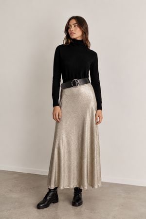 Massimo Dutti Metallic Skirt