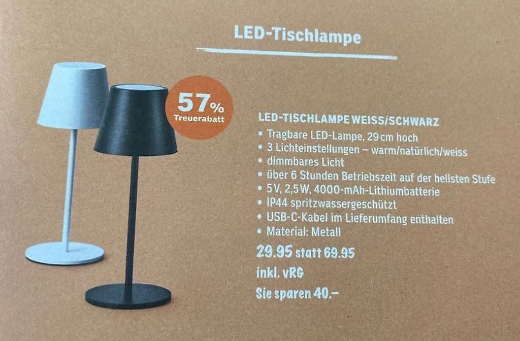 Lampade: LED-Tischlampe, weiss – Usato da Willisau venduto da viv_lrx5 1