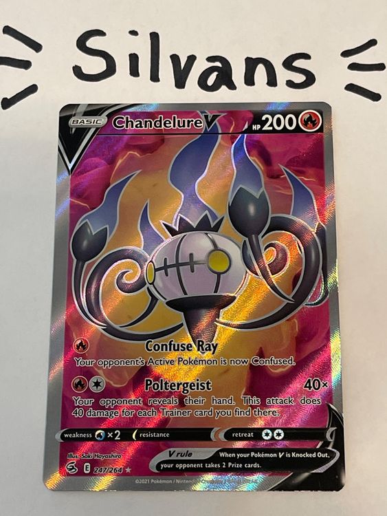 Chandelure V Full Art 247/264 Fusion Strike Englisch | Kaufen auf Ricardo