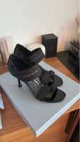 Prada Milano Sandals Black Patent Leather Like New