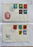4 Pro Juventute Satzbriefe 1964-1966, FDC, siehe Abbildungen