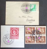 DEUTSCHES REICH 1938+1944: 3 Sonderstempel auf Marken