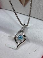 Collier argent avec diamant de moissanite de 0,3 ct certifié