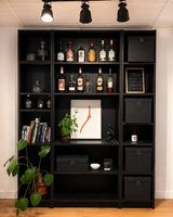 Bibliothèque IKEA BILLY noir avec rehausses  160 × 237
