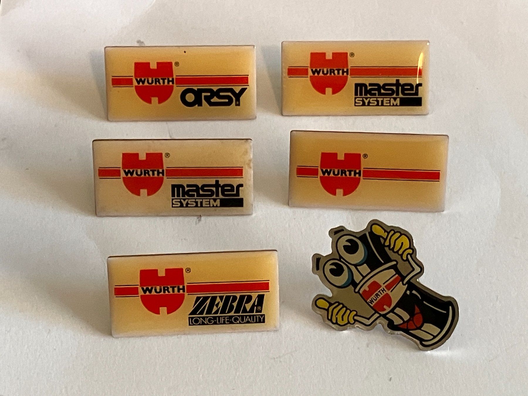 Placchette & Badge: 6 Pin Würth – Usato da Basel venduto da djwwpp