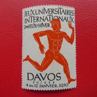 1930: Vignette JEUX UNIVER. INTERN. DAVOS 1930