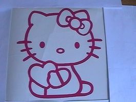 Hello Kitty Aufkleber für Heckscheibe