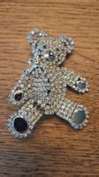 Wunderschöne vintage Teddy Bär Brosche mit Strass-Steinen