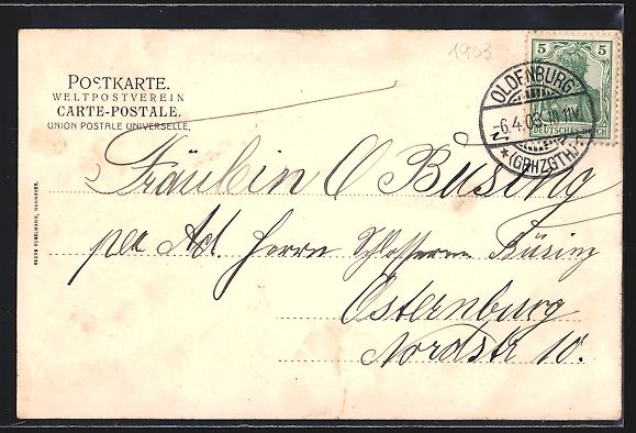 Cartoline postali: Grusskarten-AK Oldenburg / O., Elisabeth – Usato da Berlin venduto da bartko-reher 1