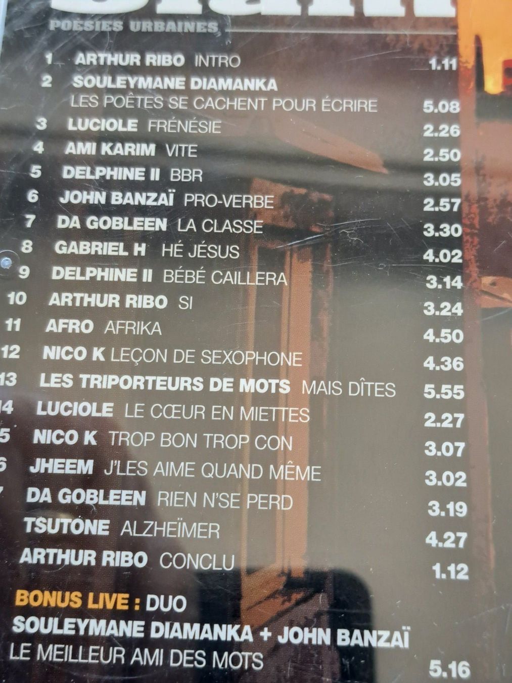 CD: Cd Orginal Slam - Poésie Urbaine Compilaton  – Usato da Pully venduto da bro_n52j 2