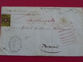1852: Konkursanzeige von SEMPACH, 16II T.38 B-LU, +Attest.