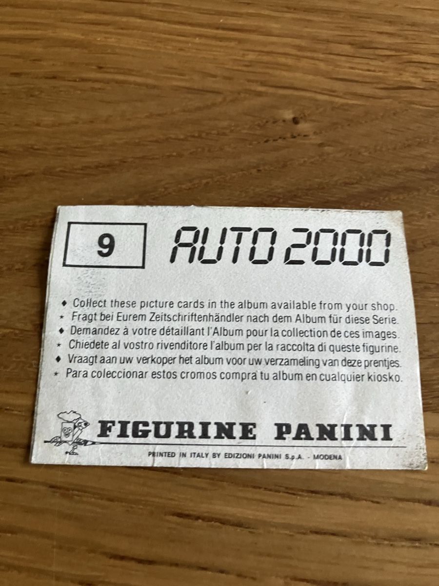 Panini Carte collezionabili: Altes Panini Auto 2000 Nr 9 – Usato da Biglen venduto da Maci2005 1
