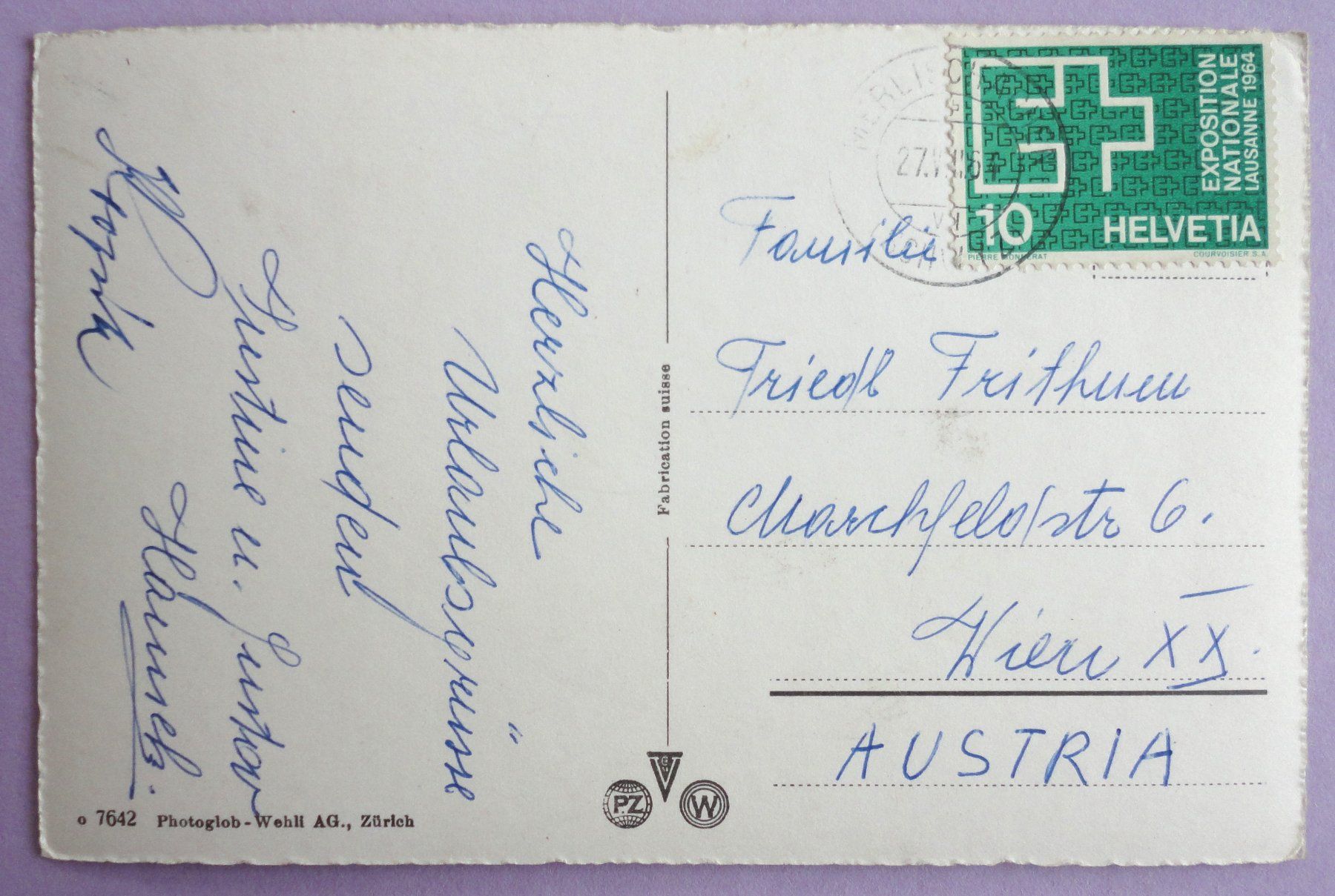 Cartoline postali: Interlaken, Mönch und Jungfrau – Usato da Fétigny venduto da Billy2miny 1