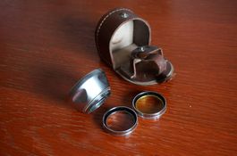 Voigtländer 310/29 Metall Sonnenblende + 2 Filter 29mm Etui