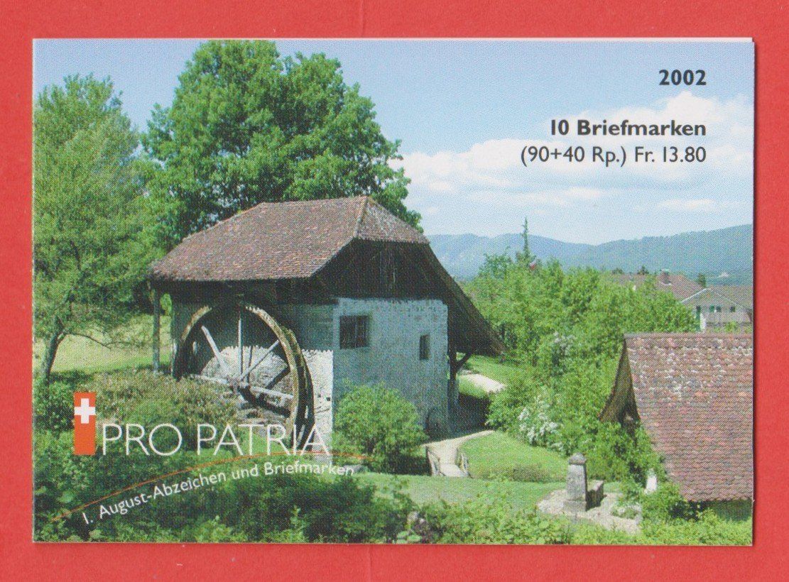 Tutti i francobolli: 2002  Markenheft  Pro Patria  ERSTTAG – Nuovo (secondo la descrizione) da Adliswil venduto da Aenti
