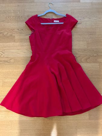 Rotes Kleid von Calvin Klein, Grösse M 60ge style