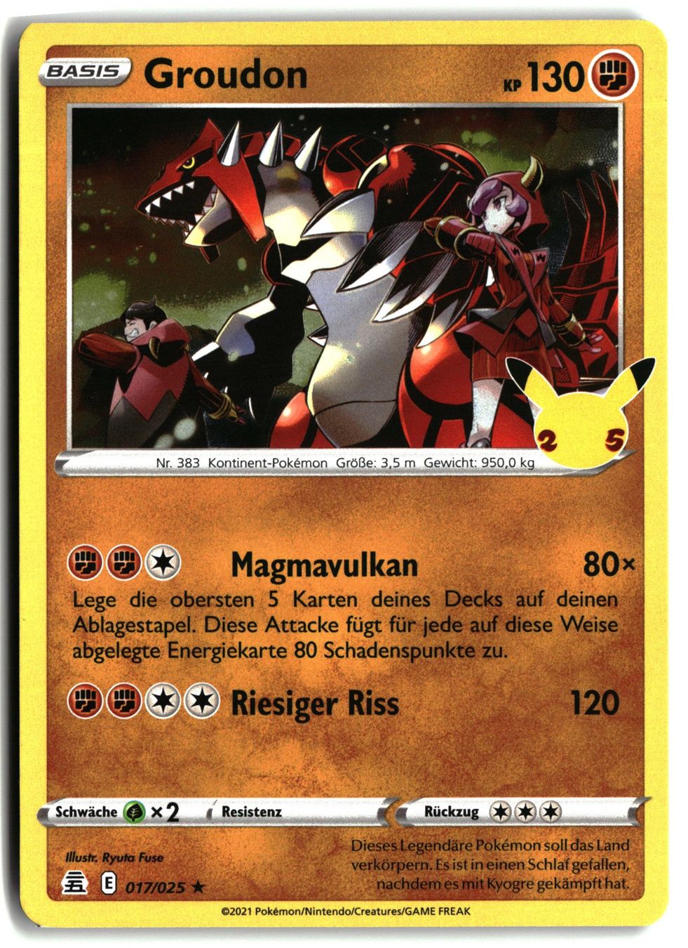 Pokémon Carte collezionabili: Groudon #17 Pokemon Celebrations – Usato da Feuerthalen venduto da Plazatoys