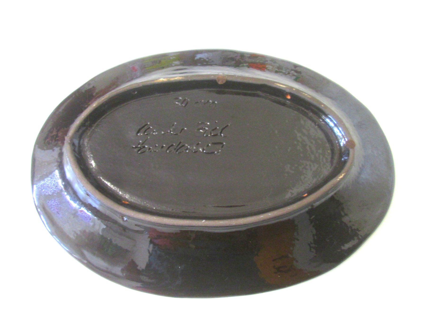 Servierplatten: Servierplatte oder Hängeteller, signiert – Gebraucht aus Sementina von babucia 2