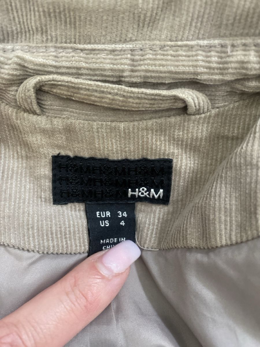 H&M Jacken: H&M Cord Sakko Blazer Gr. 34 Beige – Gebraucht aus Birmenstorf AG von Midget0 2