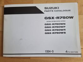 Suzuki GSX-R750W Teilekatalog, 1994-9, 4th Edition Top!