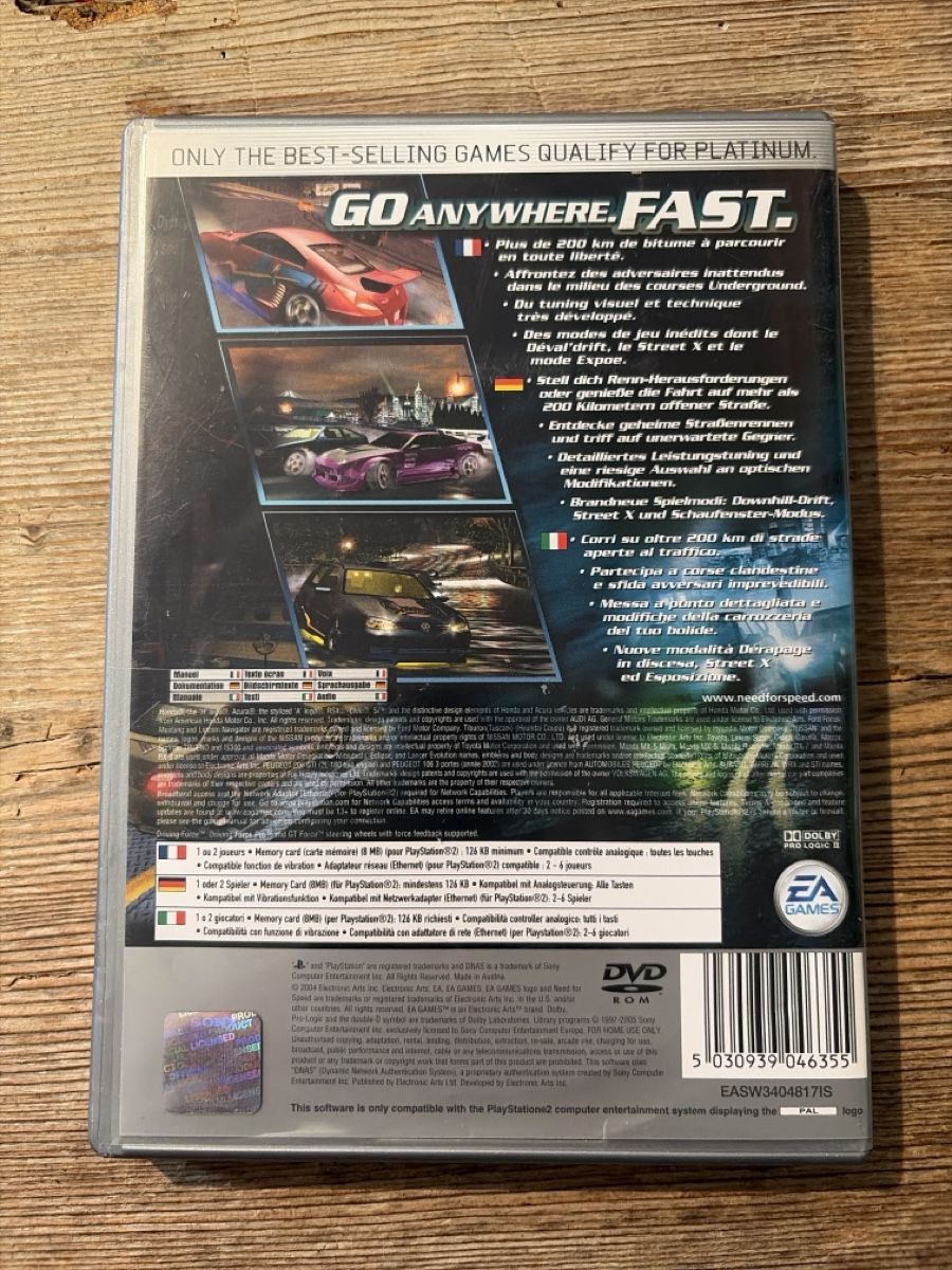 Sony Spiele: PlayStation 2 Spiel Need for Speed Underground 2 Platinum – Gebraucht aus Wängi von Tesimo 1