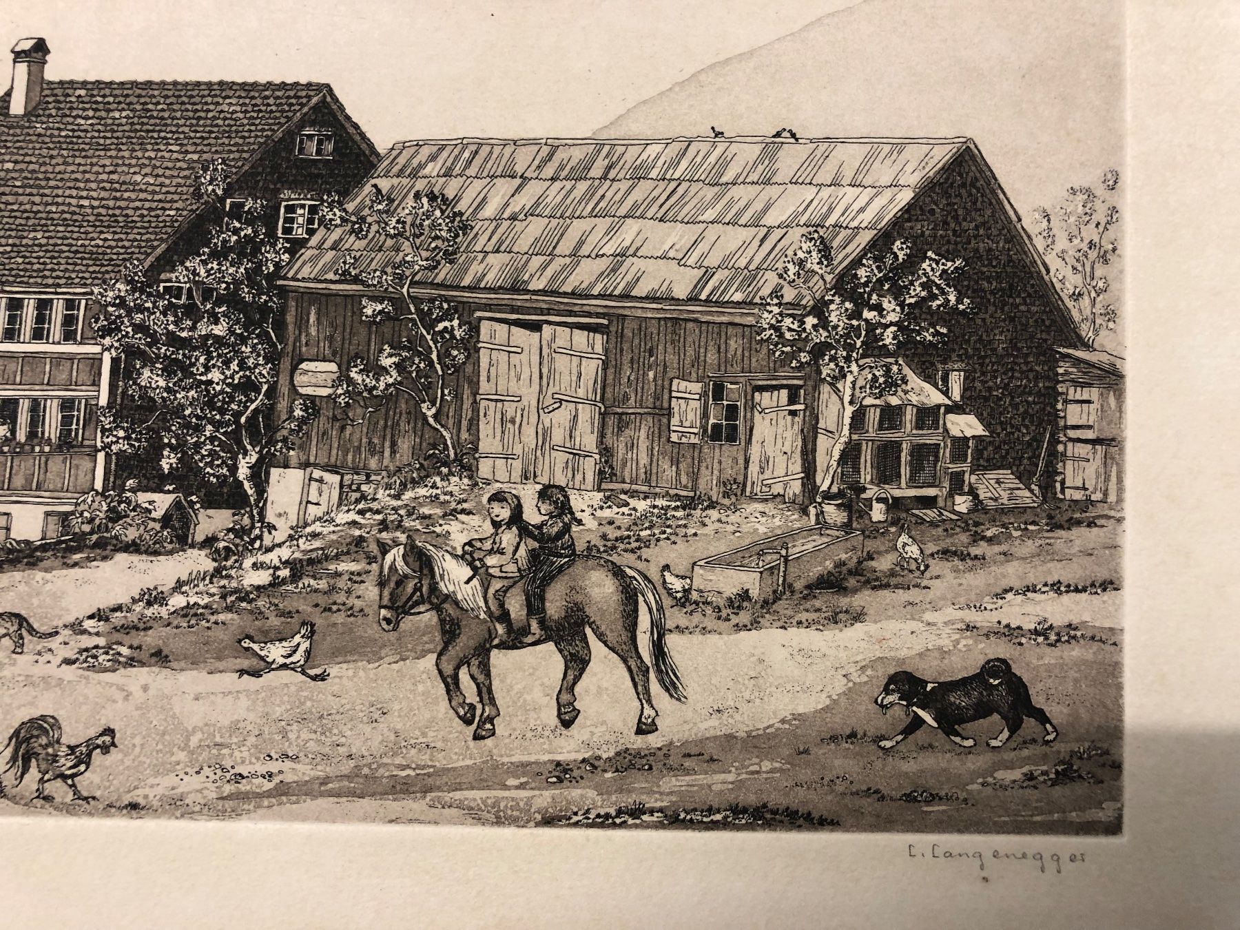 Grafica & Litografie: Lilly Langenegger, Gemälde, Lithographie, Radierung – Usato da Glarus venduto da KunstWerkEr-LS87 3