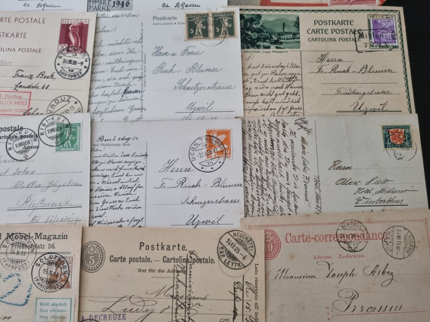 Tutti i francobolli: Lot mit 20 Postkarten/AK/Etikette – Usato da Gümligen venduto da Geniusbuy 2