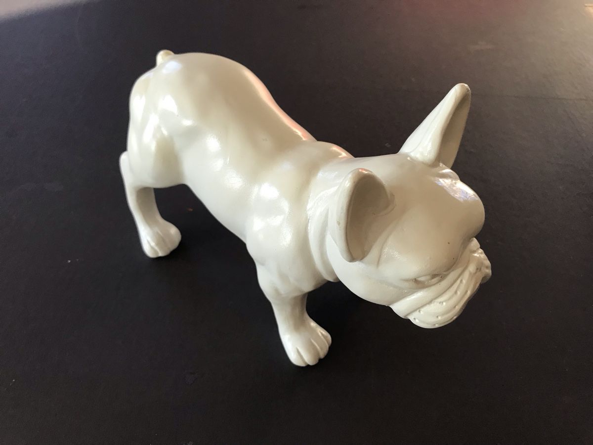 Statuette: Figurine Bouledogue Français Blanche – Usato da Penthaz venduto da Petrus45 5