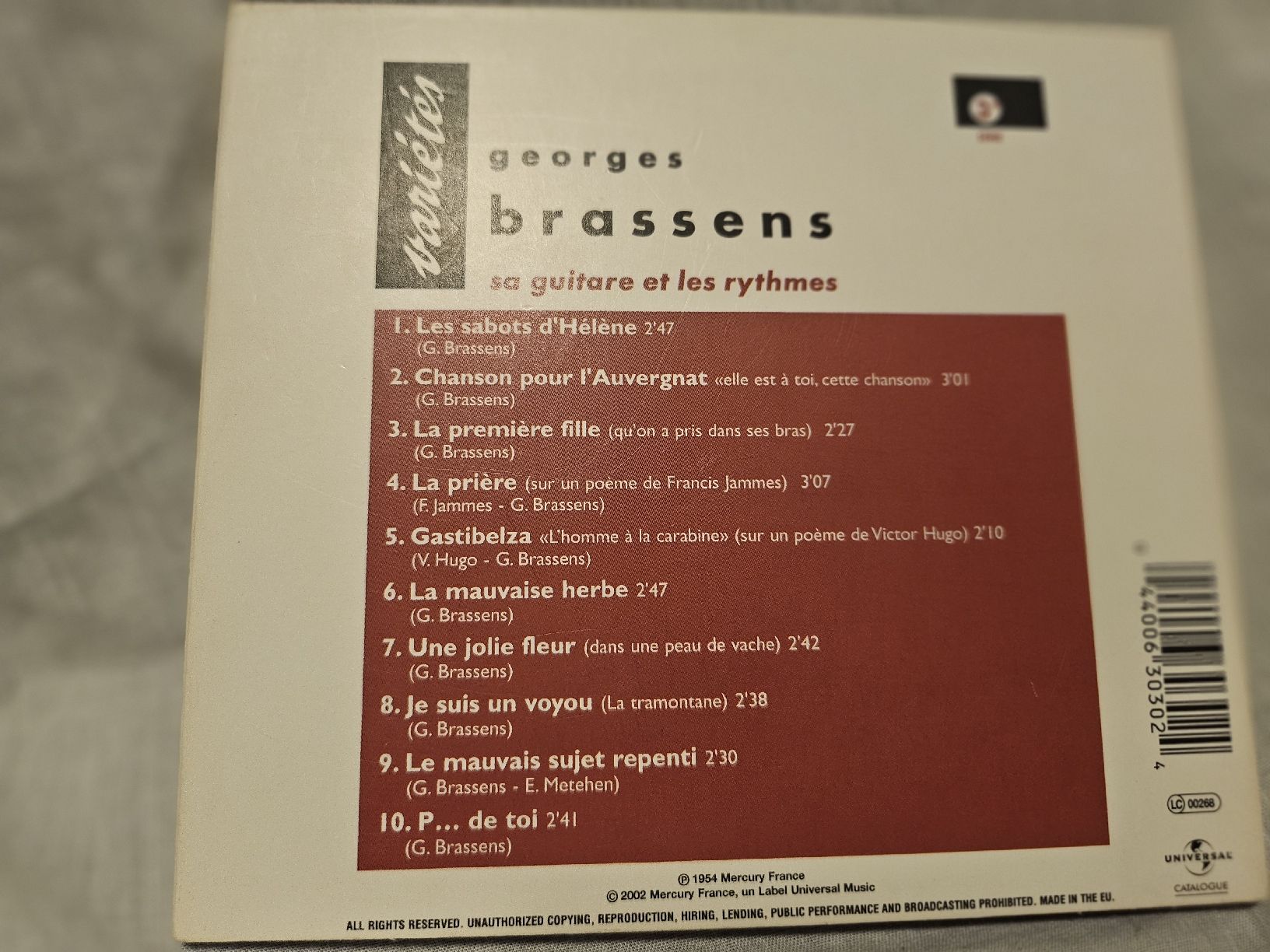 CD: CD Georges Brassens Vol.3 - Excellent état – Usato da La Joux FR venduto da car_ck96 2