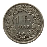 Schweiz - 1 Franken - 1898 - Silber