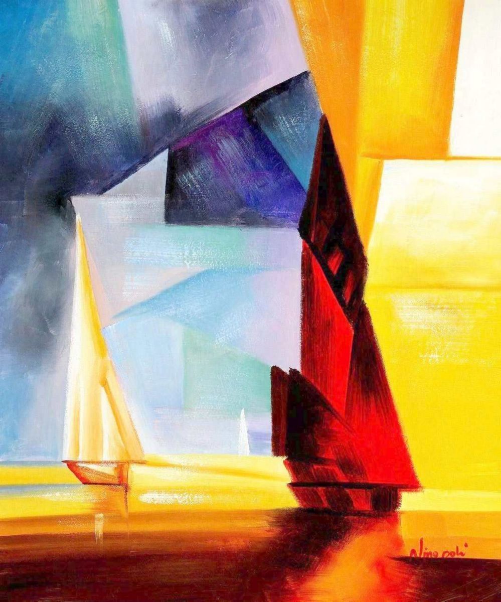 Riproduzioni & Creazioni: Abstrakt - Tag am Meer – Nuovo (secondo la descrizione) da Larnaca venduto da KunstDepot24