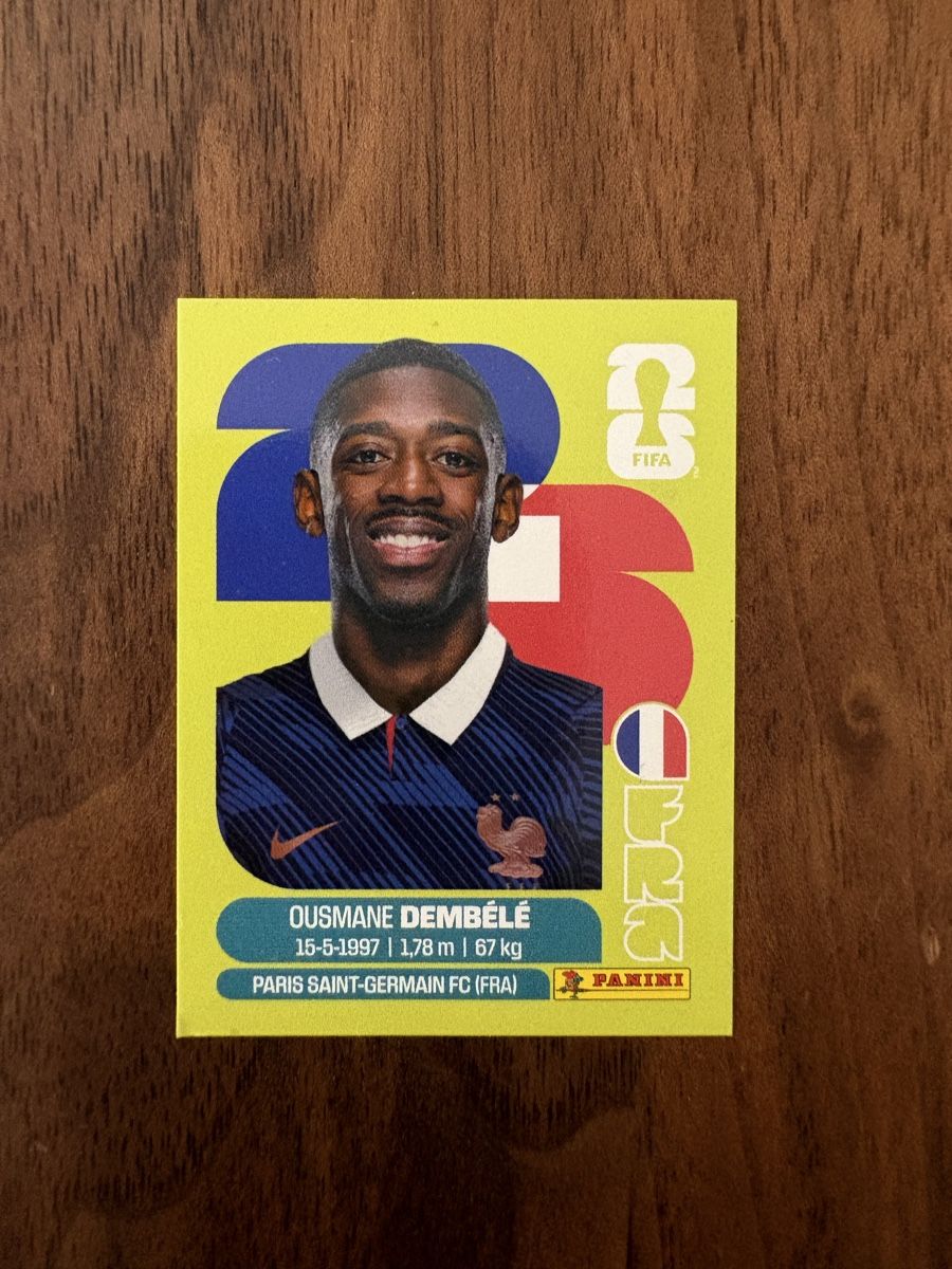 Panini Carte collezionabili: Panini WM 2026 Ousmane Dembelé Sticker – Nuovo (secondo la descrizione) da Menznau venduto da Hetfield85
