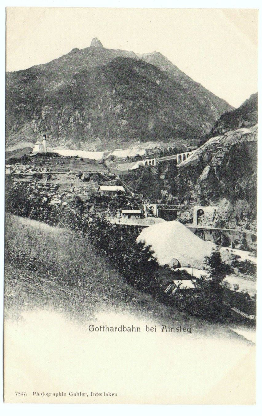 Cartoline postali: GOTTHARDBAHN bei Amsteg – Nuovo (secondo la descrizione) da Jona venduto da philajona