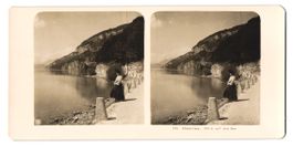 Stereo-Fotografie Unterseen, Dame an der