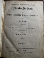 Hand Lexikon Schweizerische Eidgenossenschaft 1856