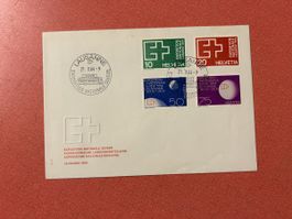 Briefumschlag Expo 64 Lausanne mit Marken gestempelt