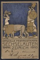 Zürich, Festpostkarte Sechseläuten 18.