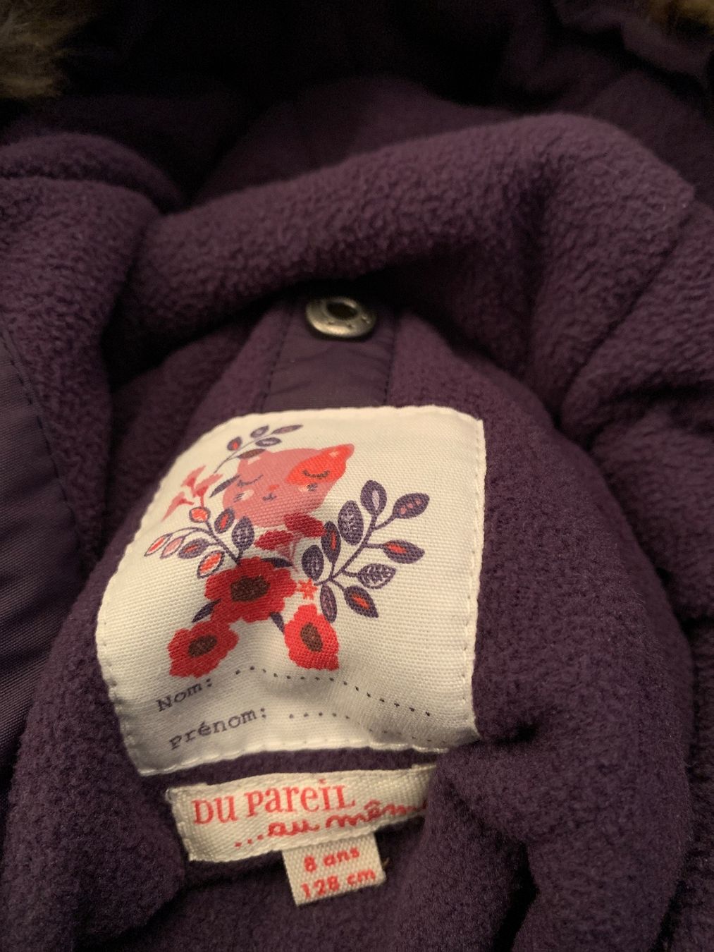 Du Pareil au Même Jacken & Mäntel: Veste chaude DPAM violette taille 128 - 7-8 ans – Gebraucht aus MEYRIN von Gwendo10 2