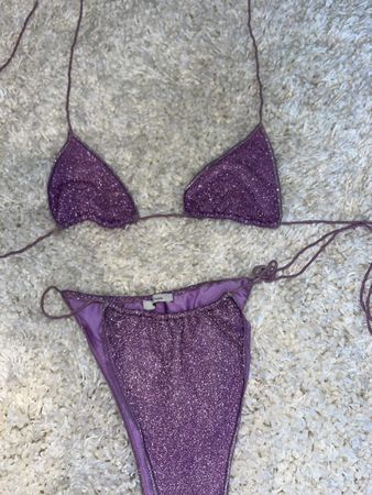 Glitzer Bikini von Oséree, Lila, Grösse S, Neuwertig!