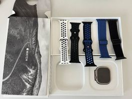 Apple Watch Ultra 2 Titan Natur 49 mm, OVP, 90 % Akku
